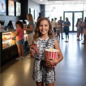 Stylish Black and White tie dye Kids Romper- size 6x